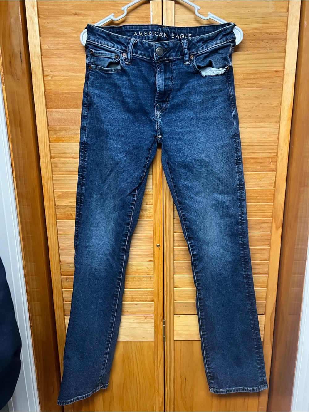 American Eagle Outfitters Men’s Dark Blue Slim Straight Jeans